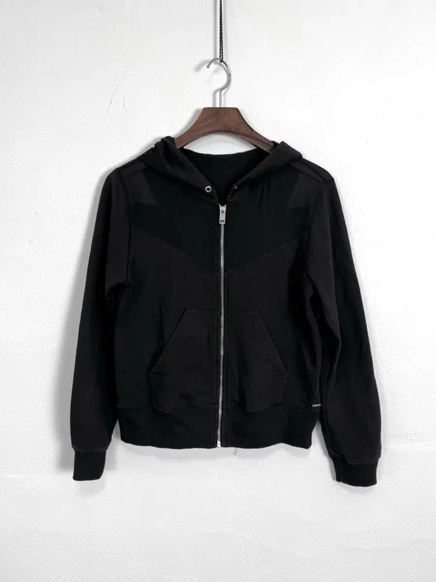 Diesel black mesh panel hoodie