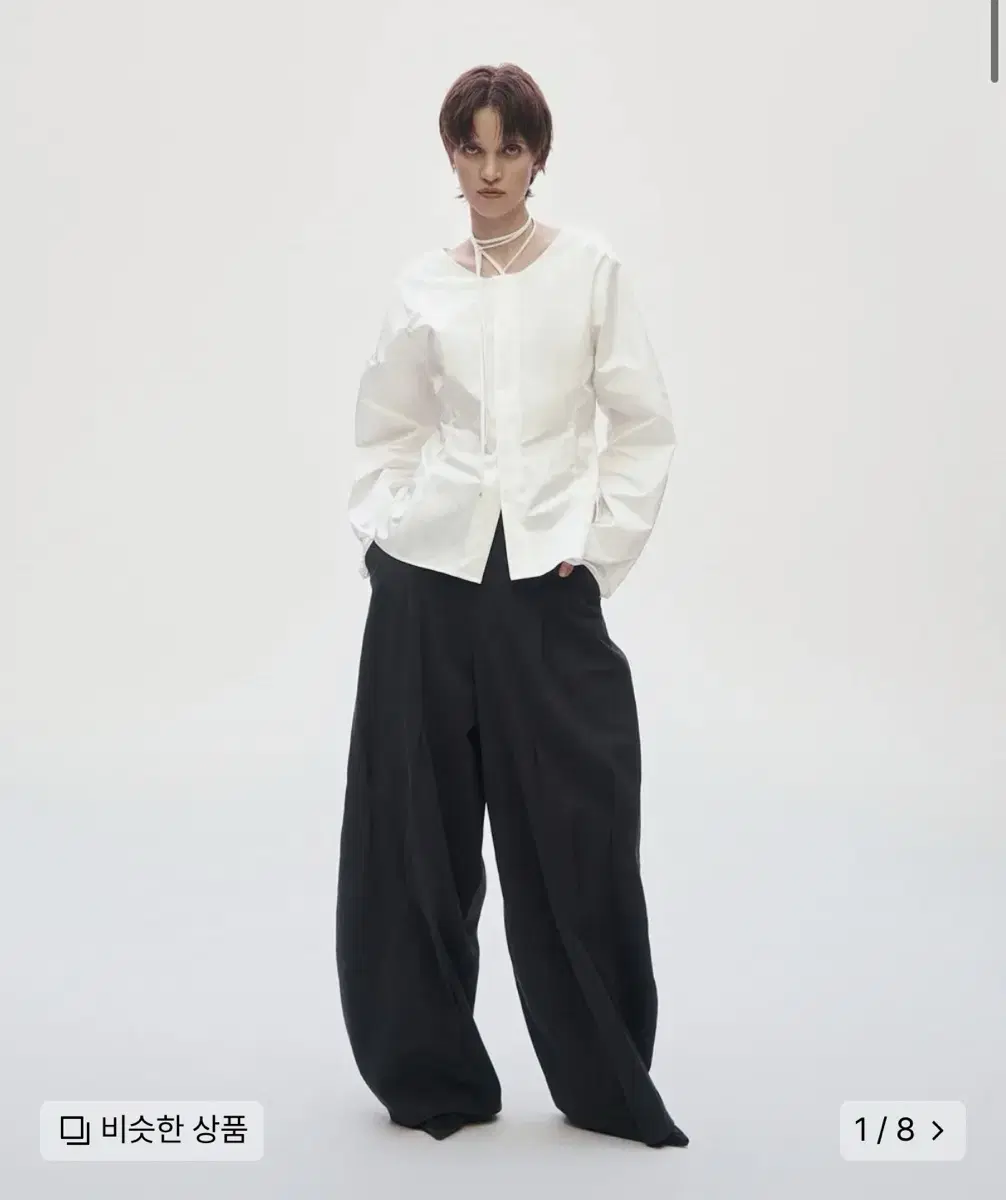 트리밍버드 Bar-tack Pleated Balloon Pants 챠콜