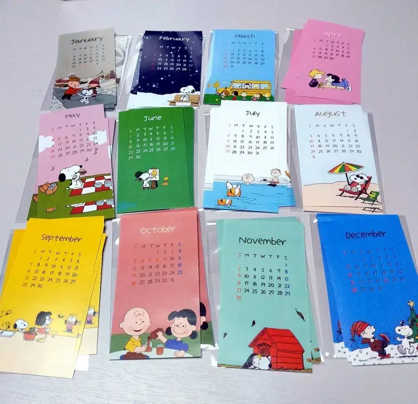 Snoopy Mini Flyer Calendar Set