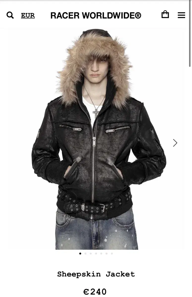 racer worldwide sheepskin jacket