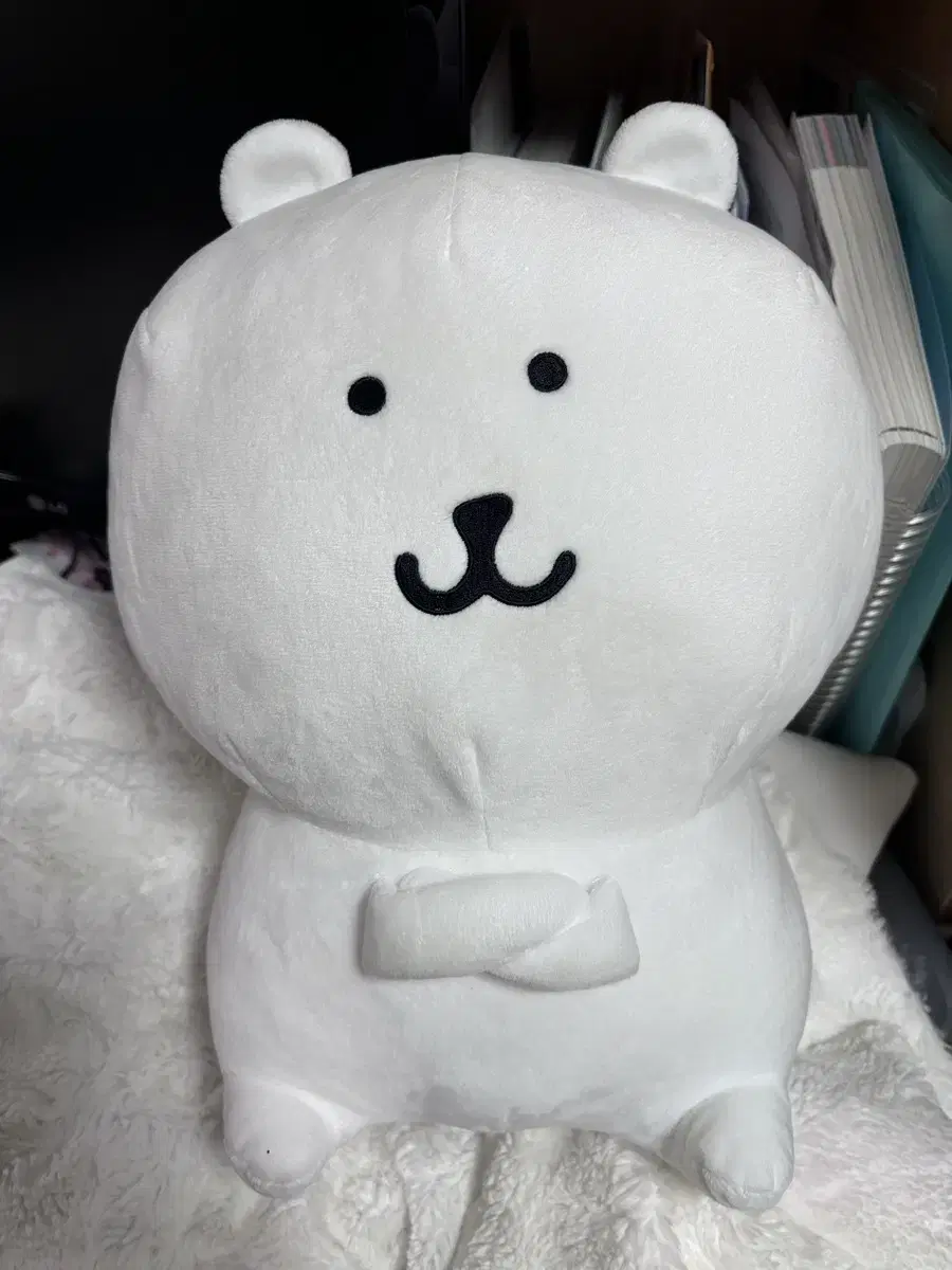 나가노마켓 농담곰 앉은 팔짱 팔짱낀 대형 인형 누이 36cm