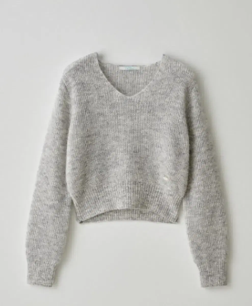 타낫 브이넥 kid mohair knit 그레이