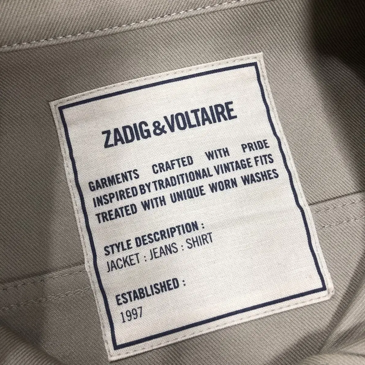 [ ZADIG&VOLTAIRE ] 쟈딕앤볼테르 코튼 자켓