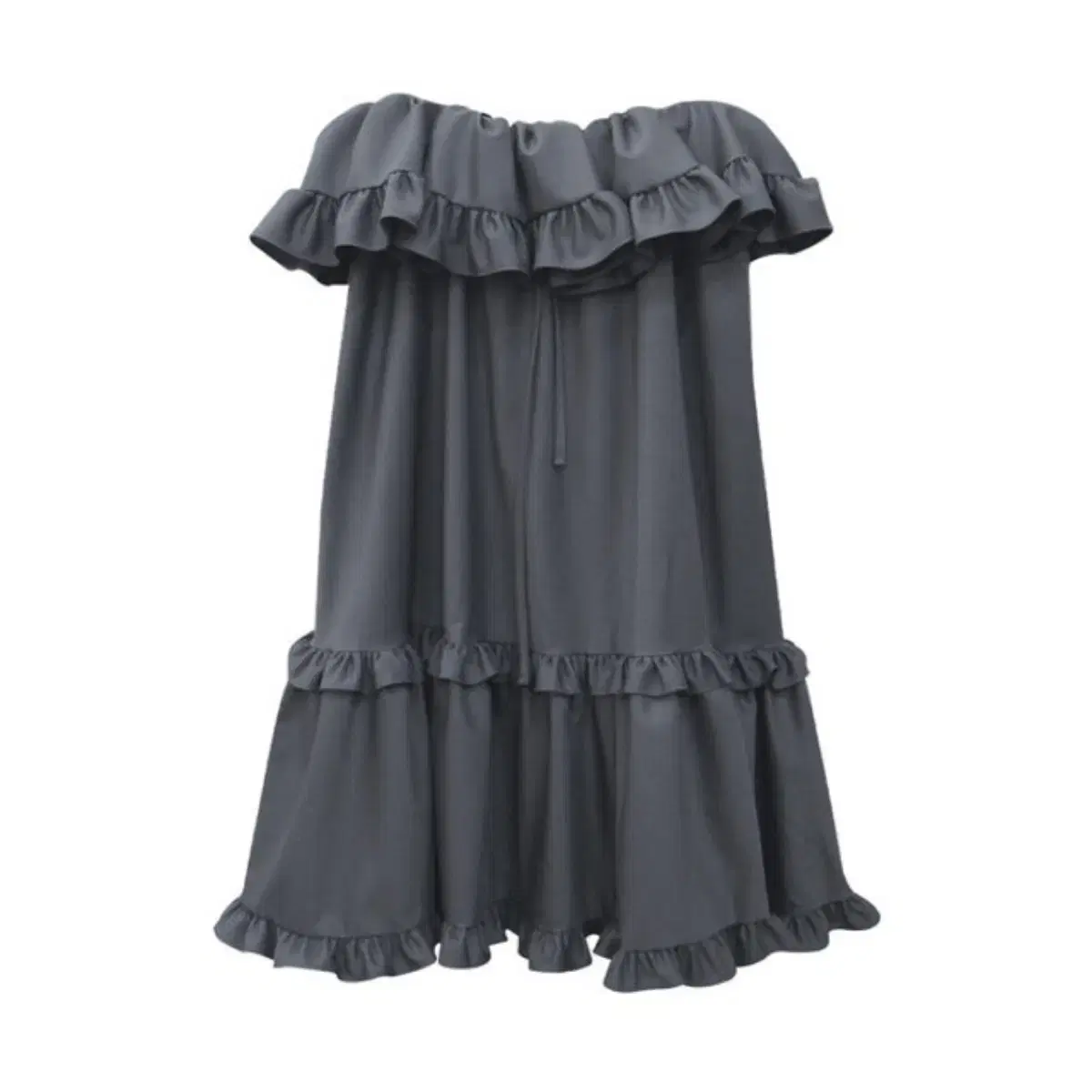 프레클 스커트 wool waist gathered frill skirt