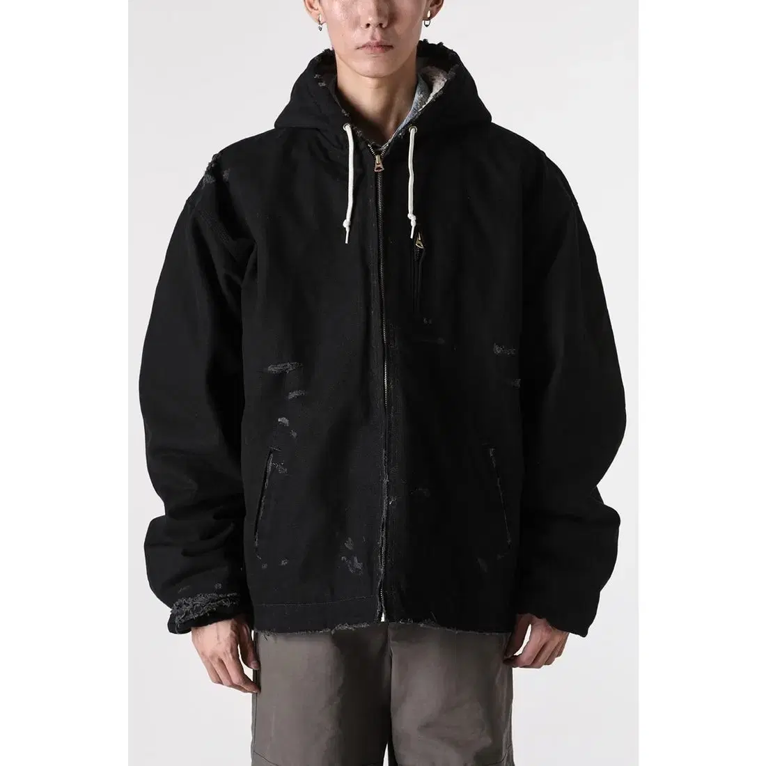 카미야 boro duck blouson 블랙 M사이즈