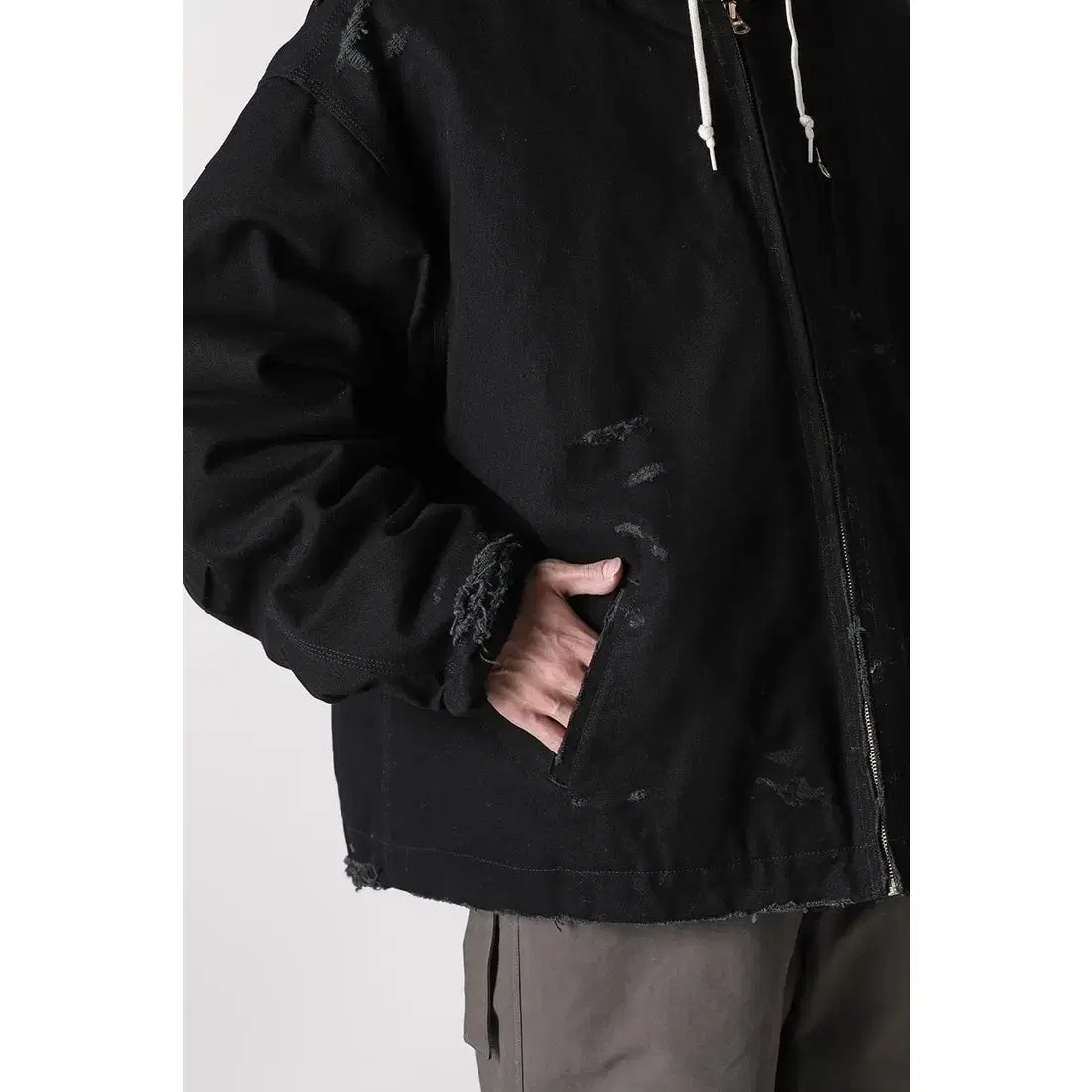 카미야 boro duck blouson 블랙 M사이즈