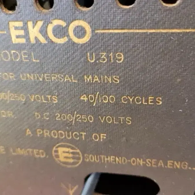 빈티지 Ekco 밸브 라디오 Ekco U319, valve table r