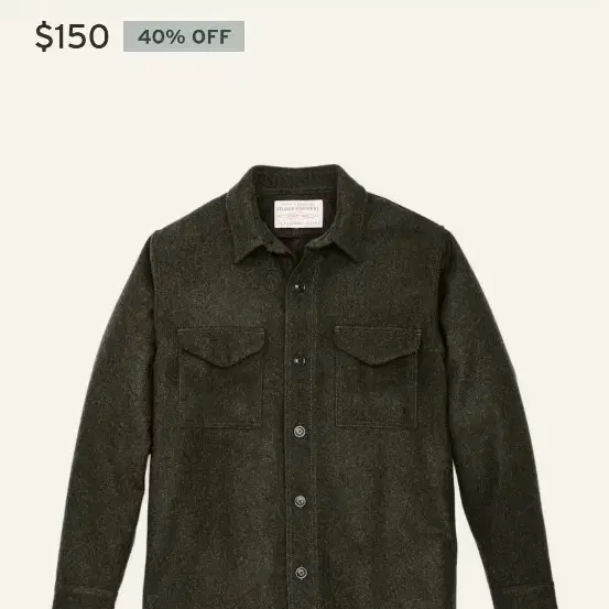 [새상품] Filson Wool Jac-shirt (L)