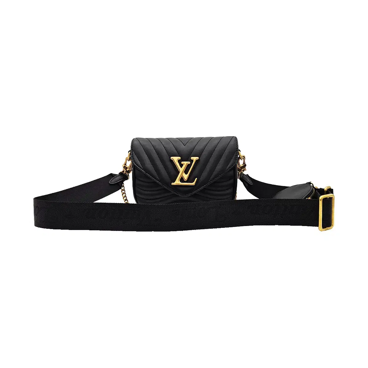 Louis Vuitton M56461 Black new Wave Multi Pochette 2WAY