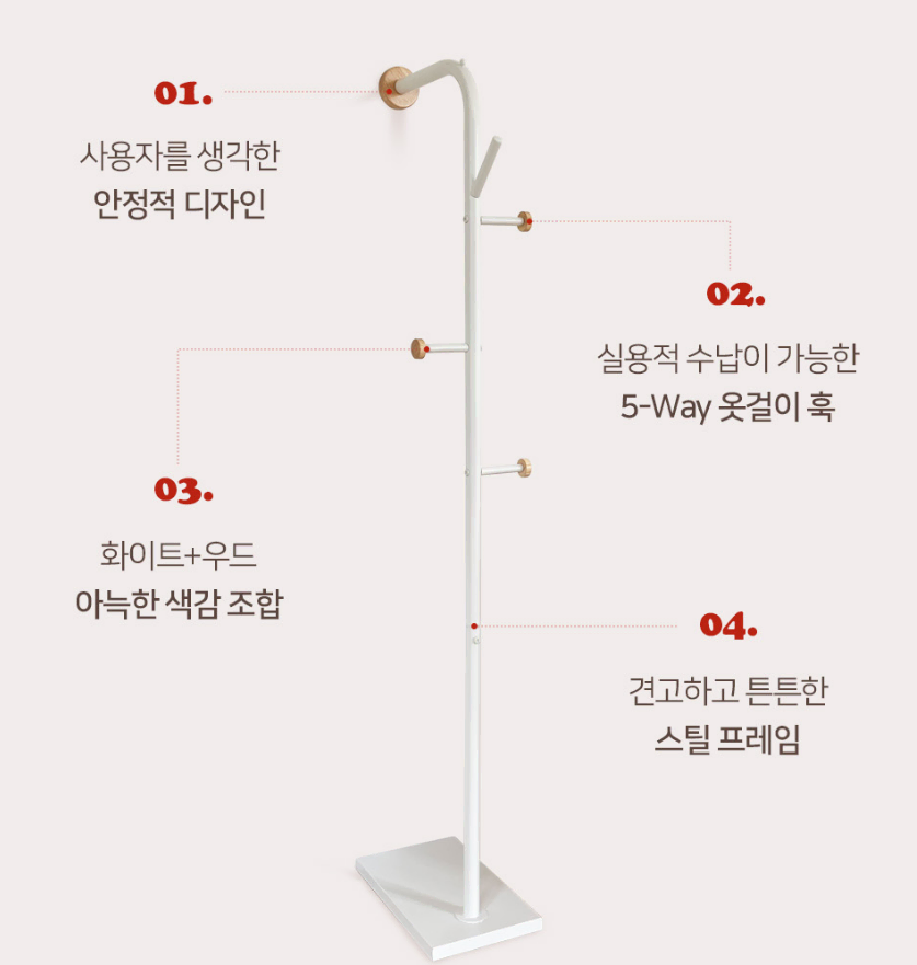 넘어지지않는 아이방 드레스룸 옷걸이 가방 모자걸이 공간활용 스탠드행거