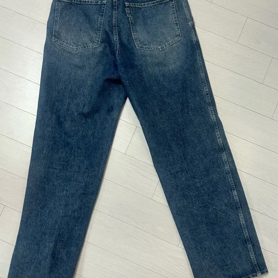 포터리 One Washed Wide Denim mid blue 3사이즈