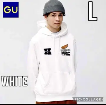 [새상품] 지유 혼다 콜라보 스웨트 풀파카(긴팔) 혼다 L 화이트