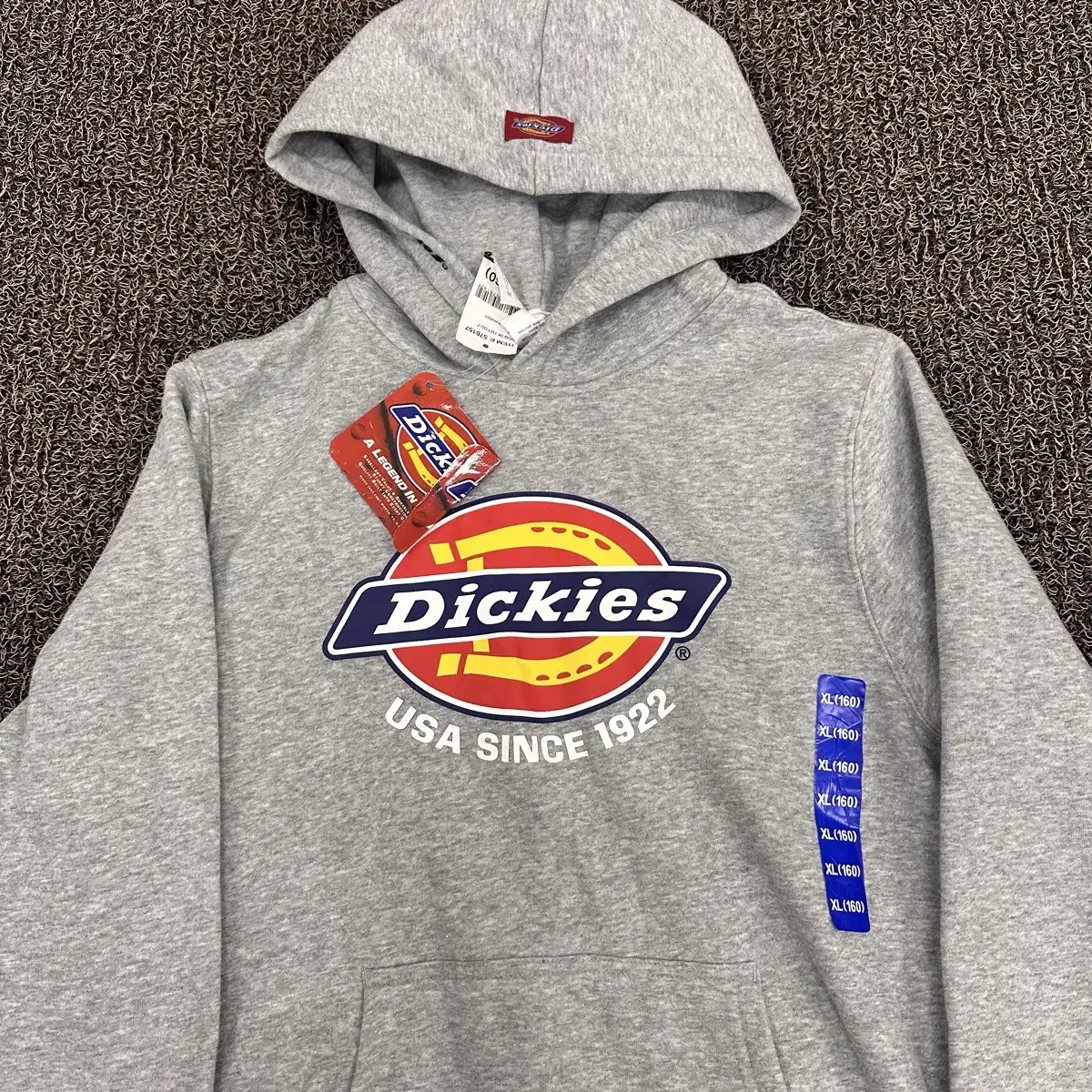 [새상품] Dickies 디키즈 여성 기모 후드티 그레이 XL