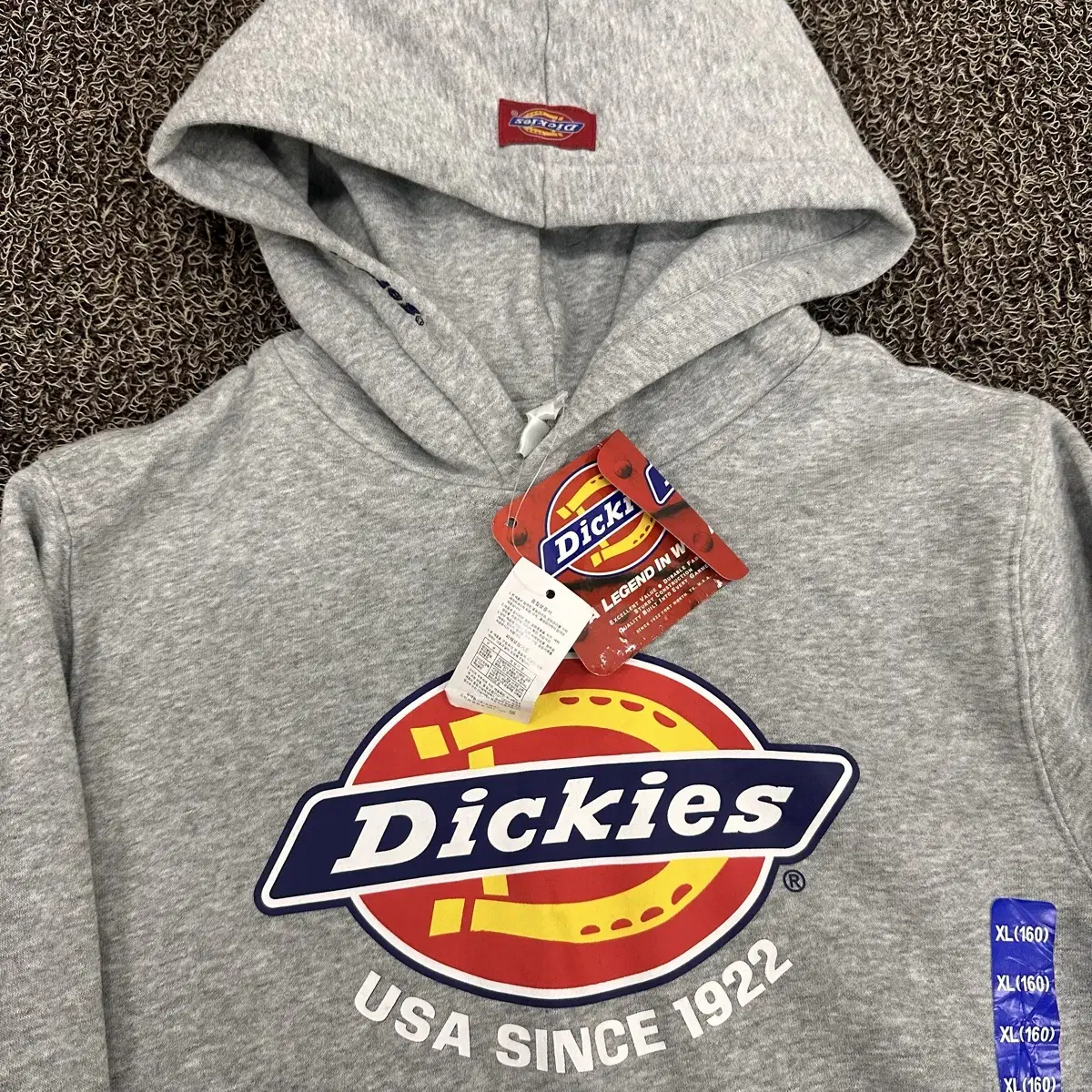 [새상품] Dickies 디키즈 여성 기모 후드티 그레이 XL