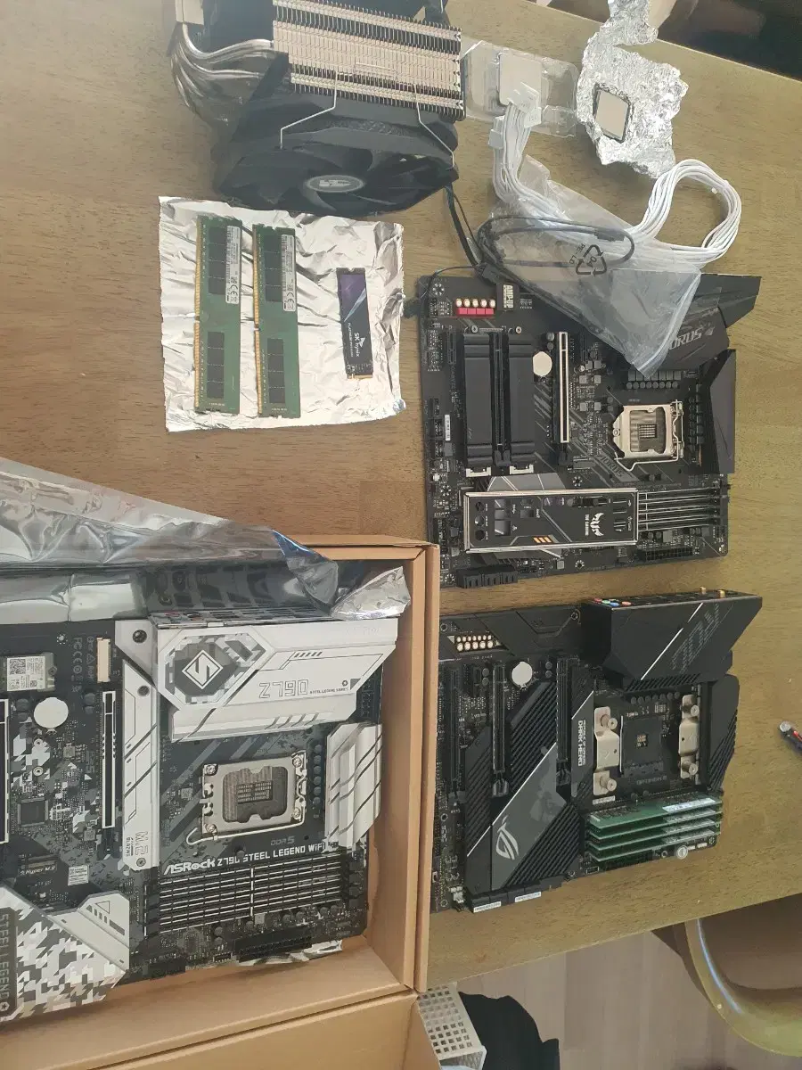 5950x cpu,트윈타워 공냉 쿨러, z790, z490 메인보드,파워