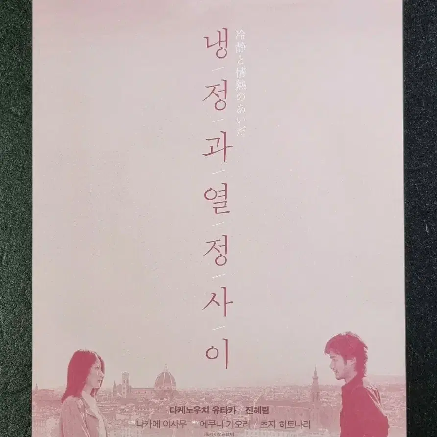 [영화팜플렛] 냉정과열정사이 재개봉 (2016)다케노우치유타카 영화전단지