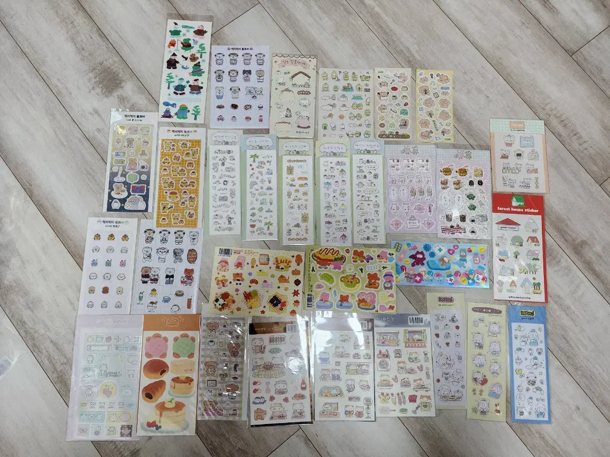 (마지막할인)(미사용)다꾸처분 캐릭터, 데코 씰스티커 62장 일괄 급처