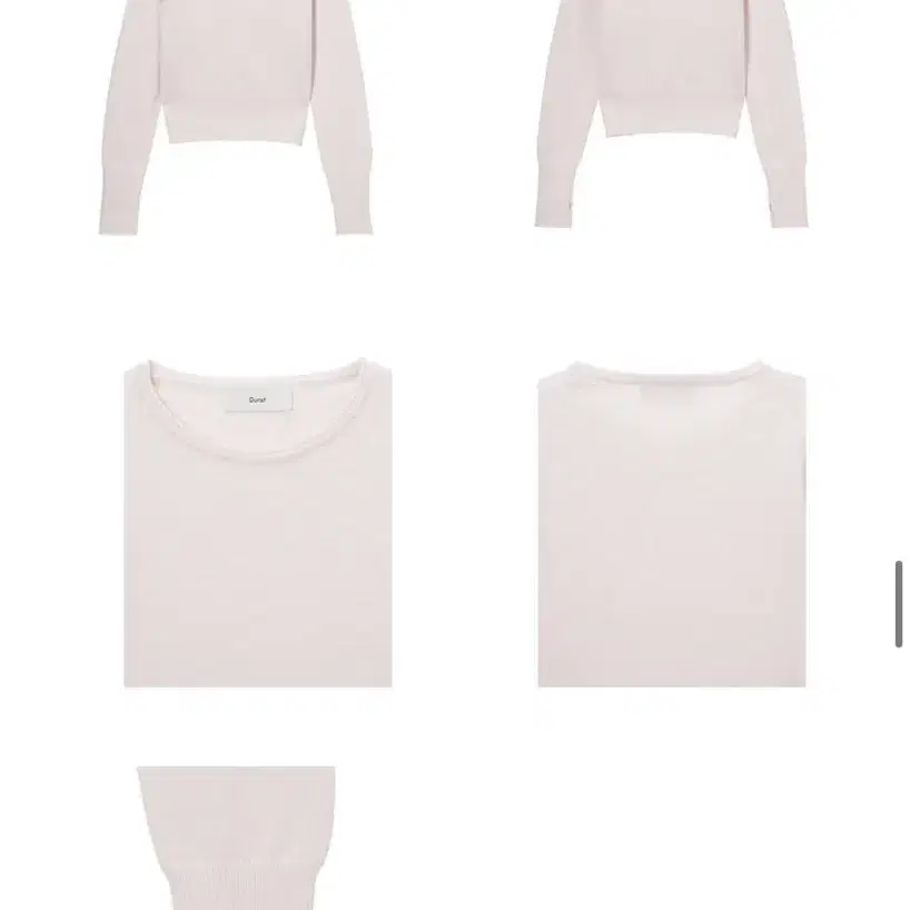 던스트 니트 THUMBHOLE CUFF SWEATER SOFT PINK