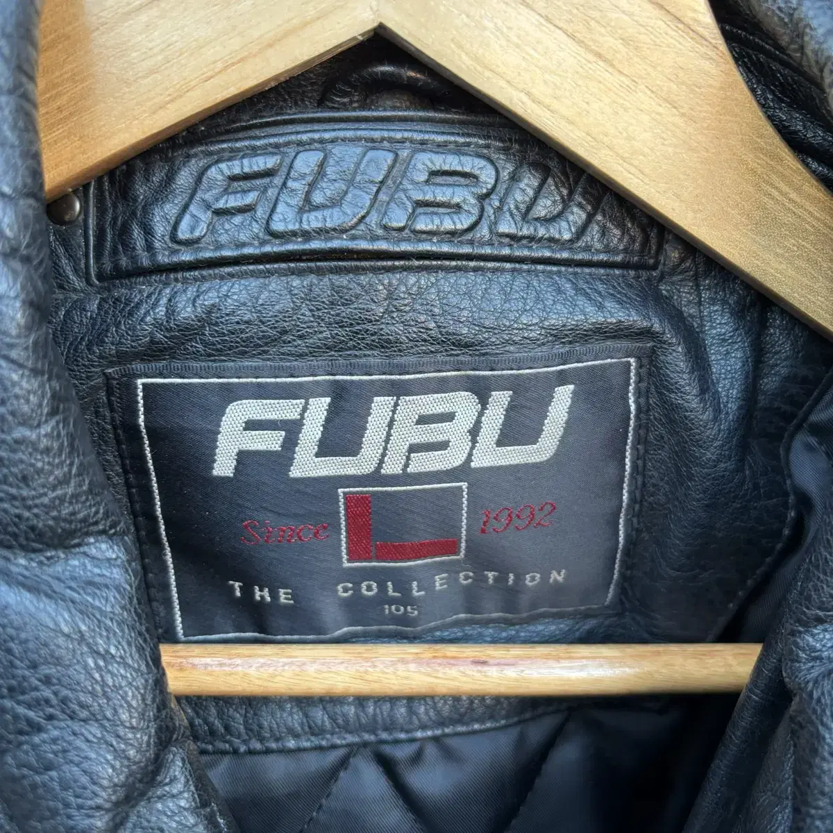 Fubu 후부 90s 빈티지 블랙 가죽자켓