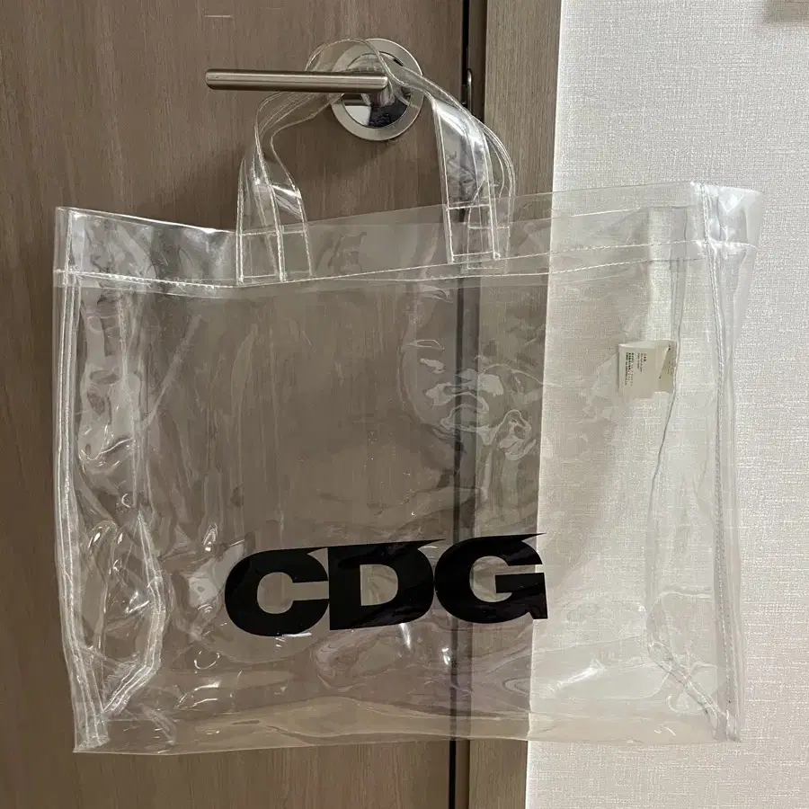 꼼데가르송 CDG 투명 pvc 토트백