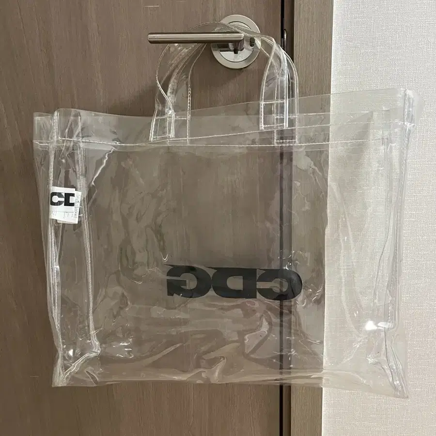 꼼데가르송 CDG 투명 pvc 토트백