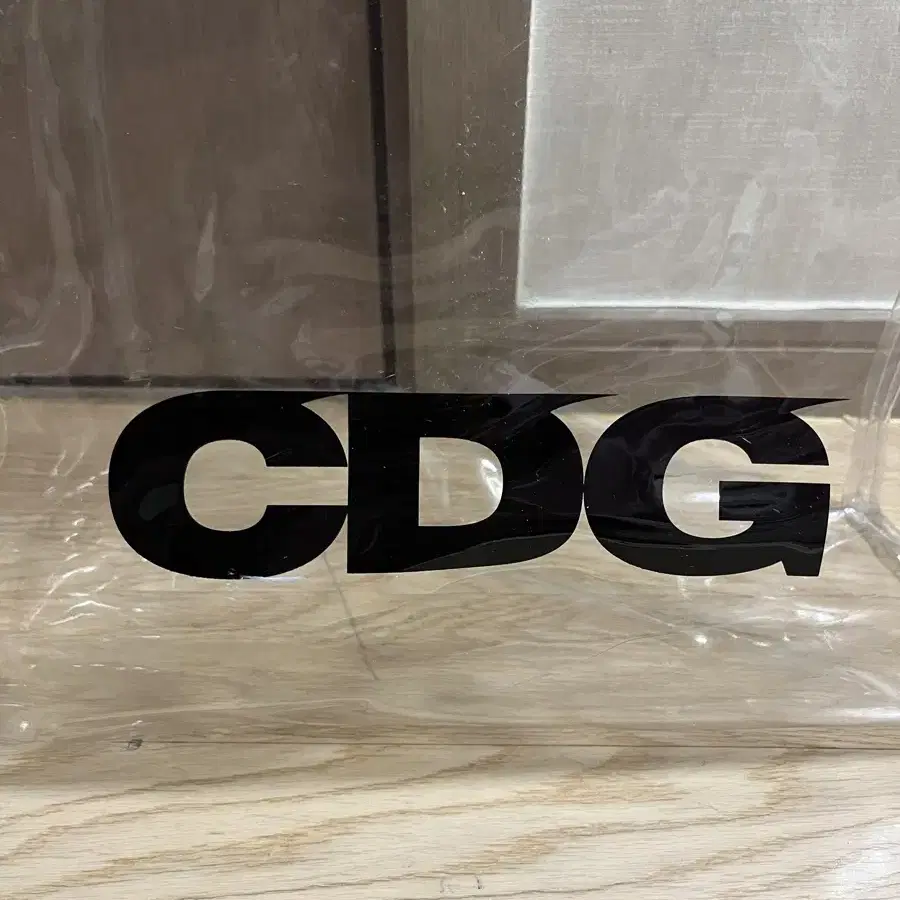 꼼데가르송 CDG 투명 pvc 토트백