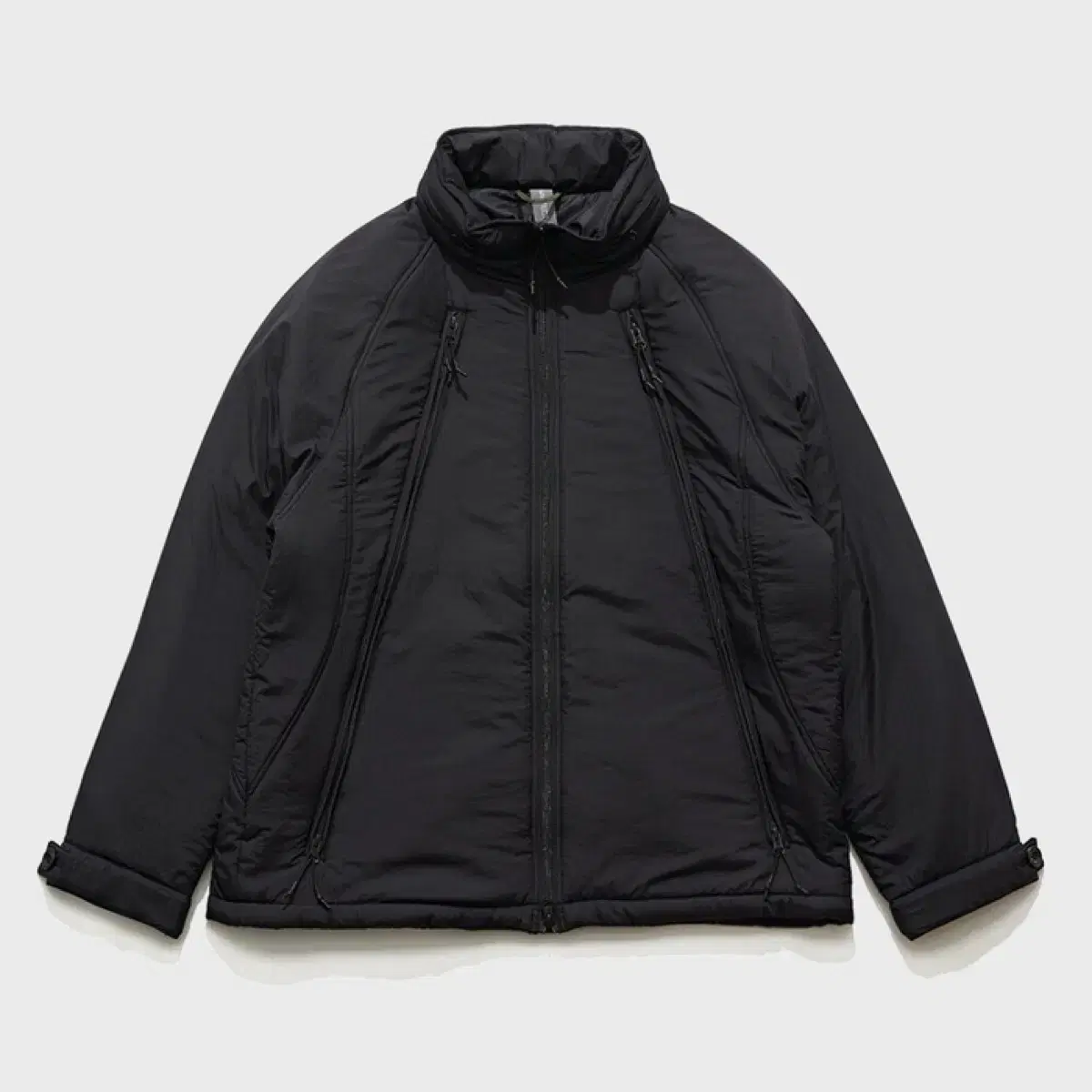 언어펙티드 PADDED OBLIQUE ZIP JUMPER / black