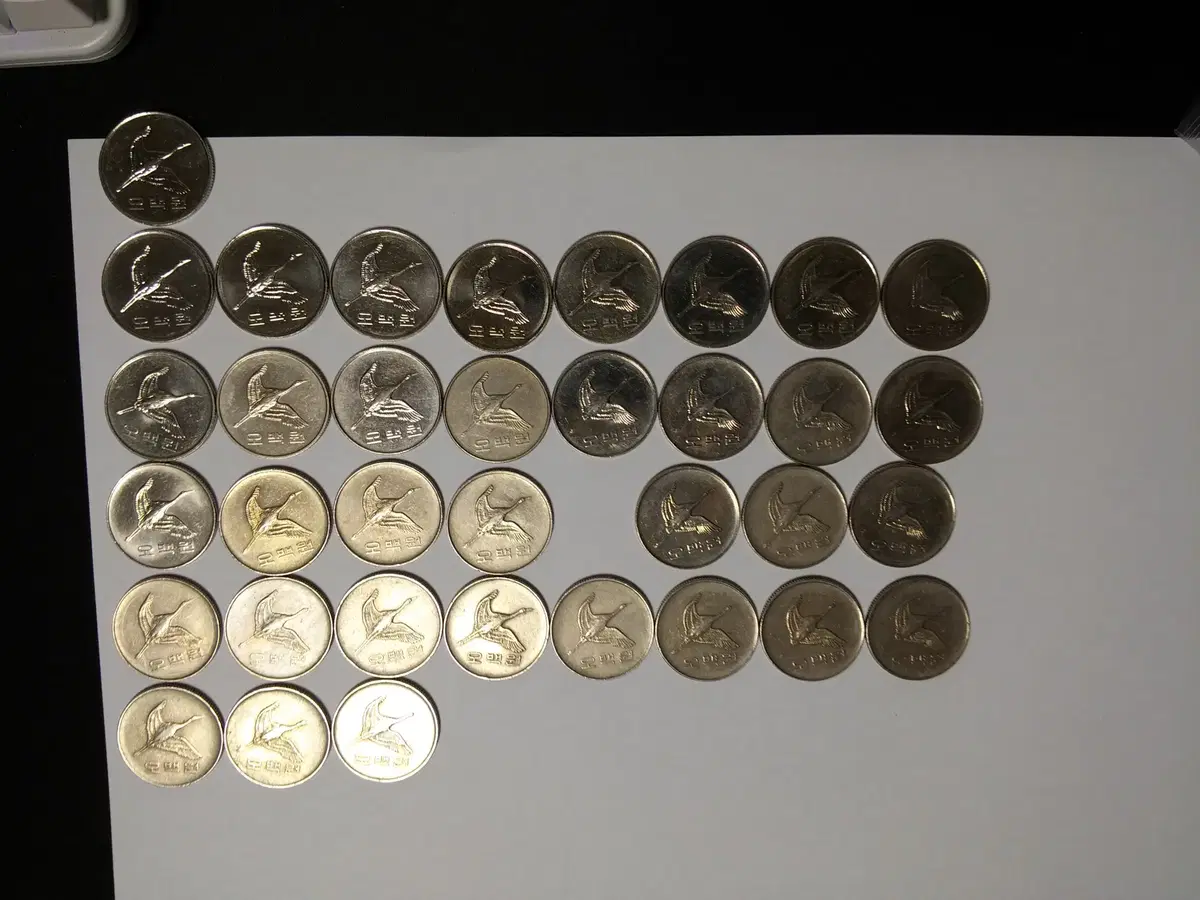 1982-2019 500 won coins by year of use