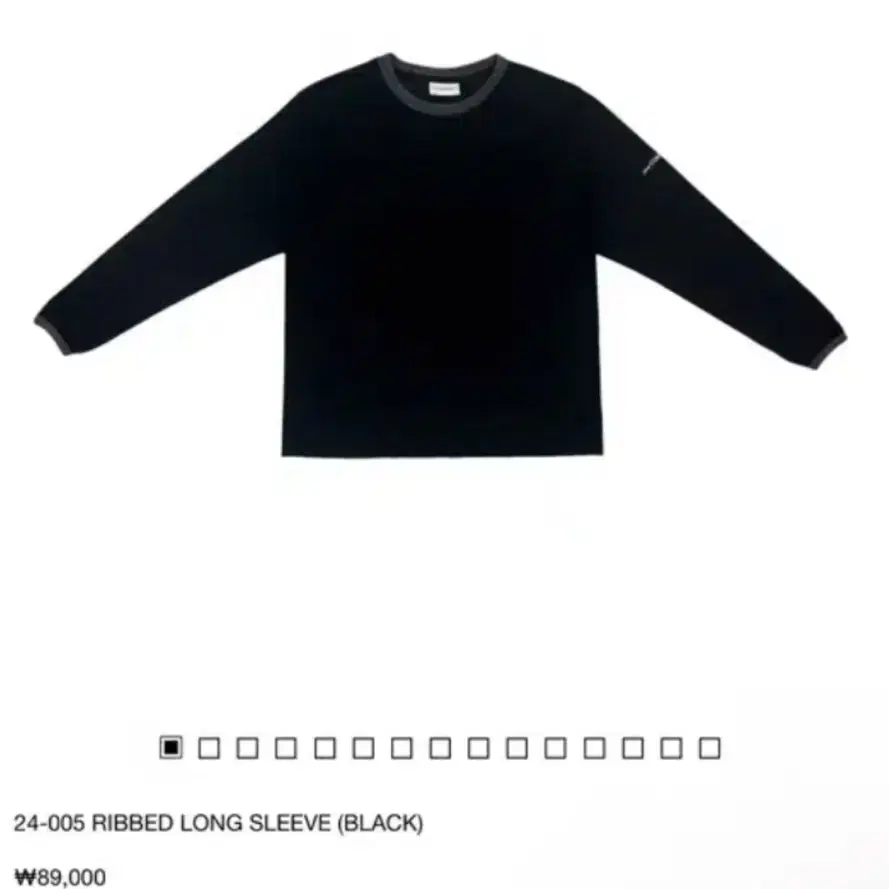 지초이 컴포트 롱슬리브 블랙24-005 ribbed long sleeve