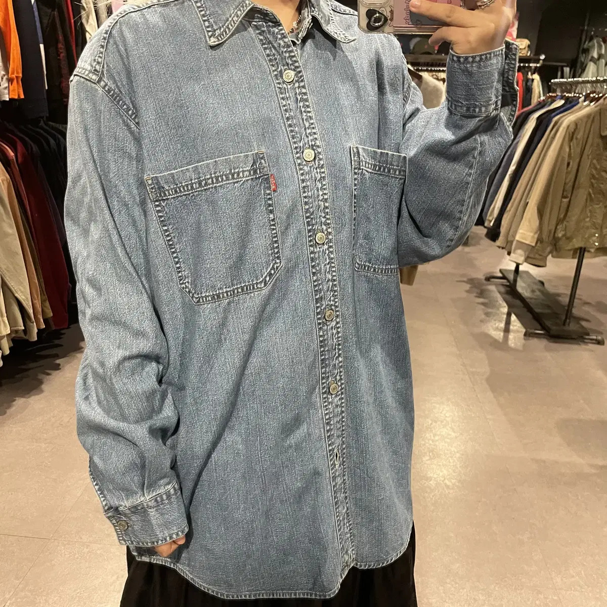 (275) LEVI'S 리바이스 빈티지 워싱 데님셔츠