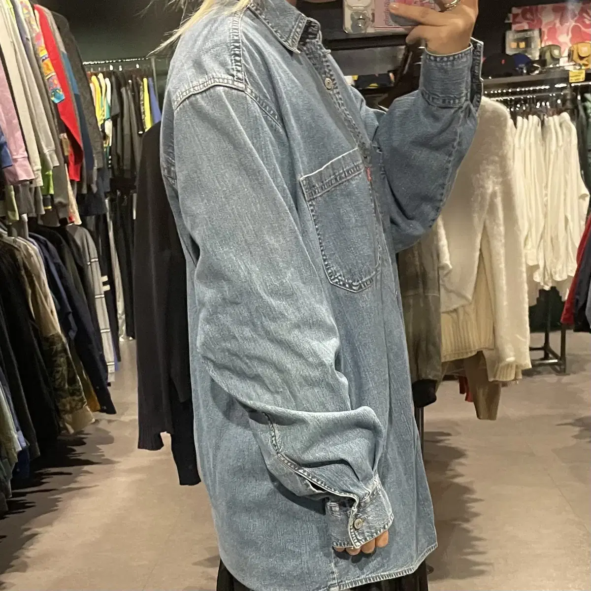 (275) LEVI'S 리바이스 빈티지 워싱 데님셔츠