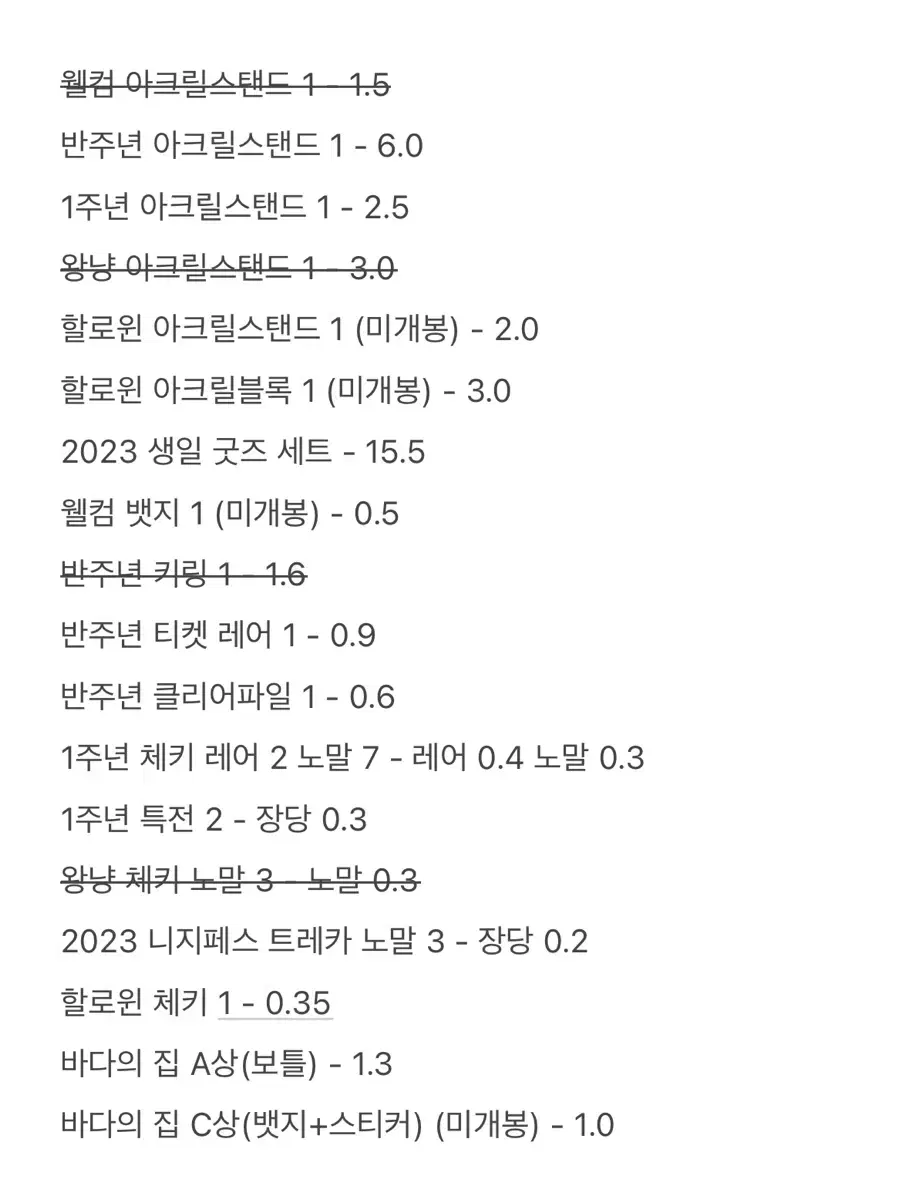 니지산지 무라쿠모 카게츠 굿즈 양도