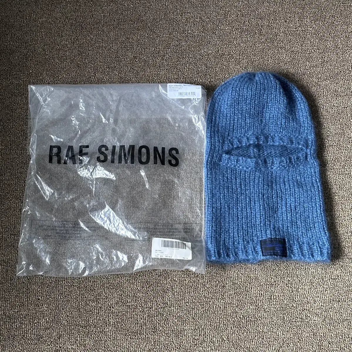 라프시몬스 모헤어 바라클라바 raf simons