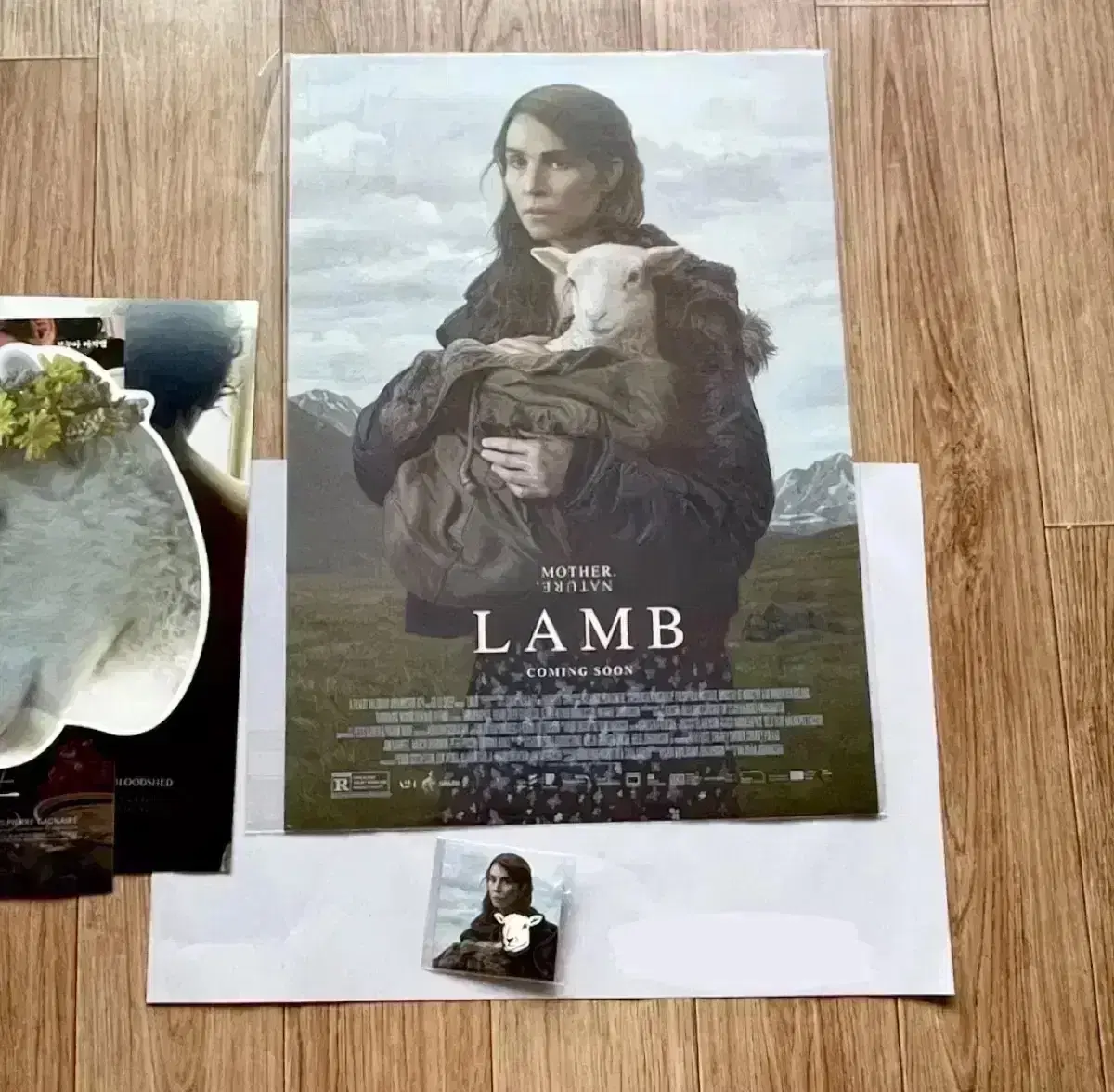 A24 영화 램 포스터 뱃지 패키지 전단 딴짓 아티스트 뱃지 LAMB