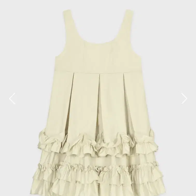 시눈 새상품  Frill Sleeveless Dress (Cream Ye