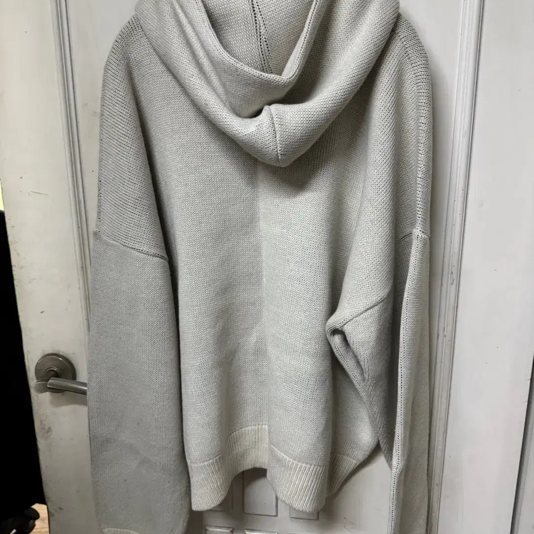 나이스고스트클럽_KNIT HOODIE_IVORY_L size