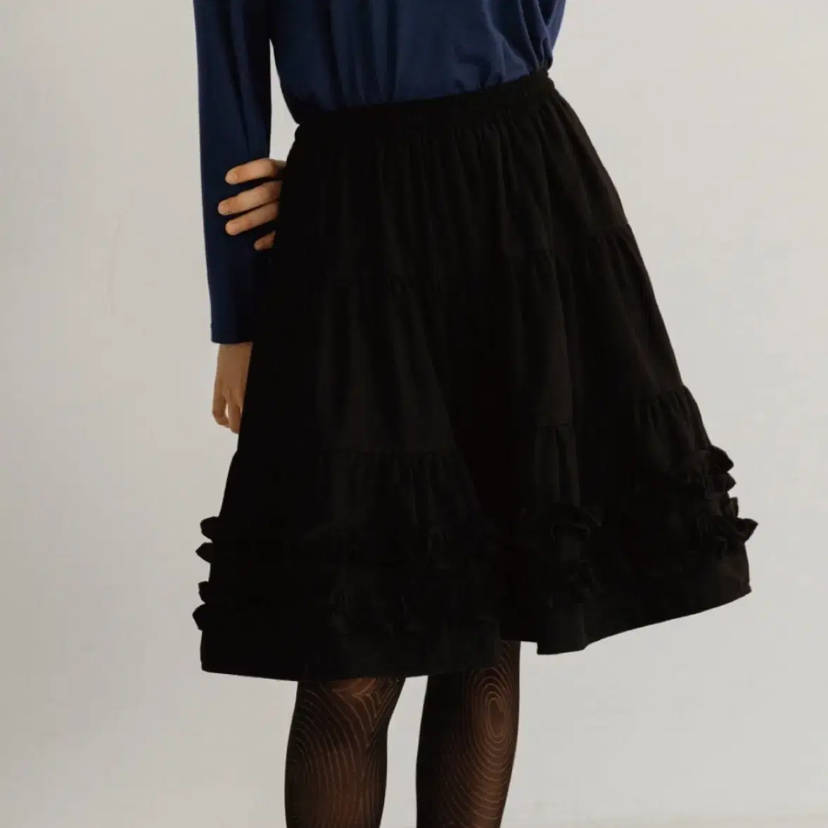 구해요)플리즈프로젝트 CAN_CAN FRILL SKIRT, BLACK