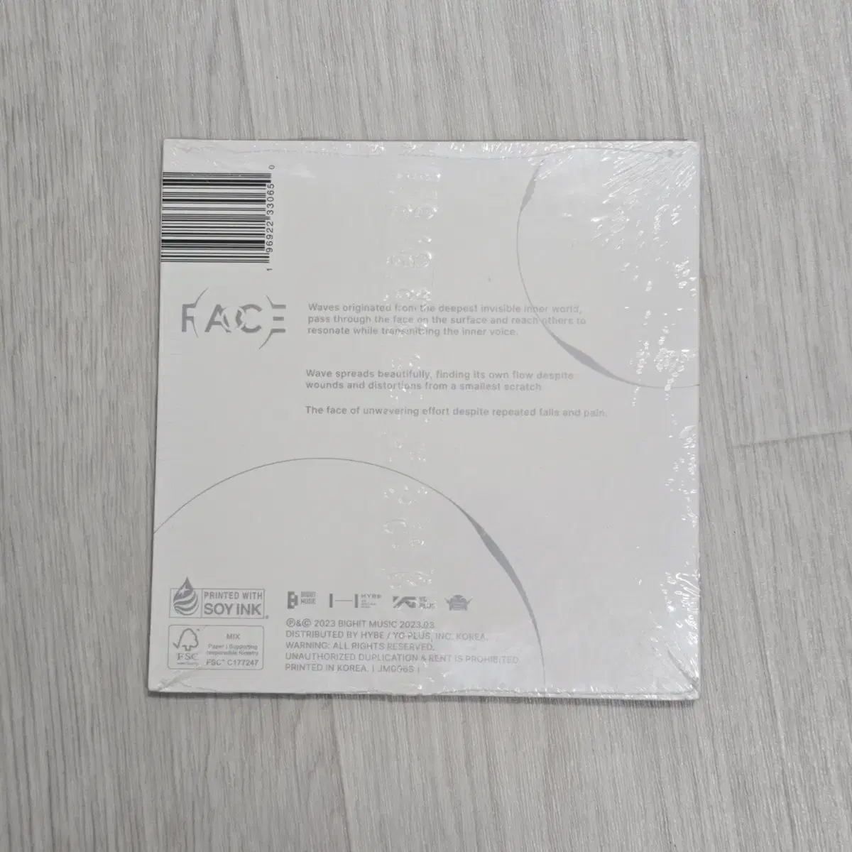 지민 face 페이스 싱글 cd