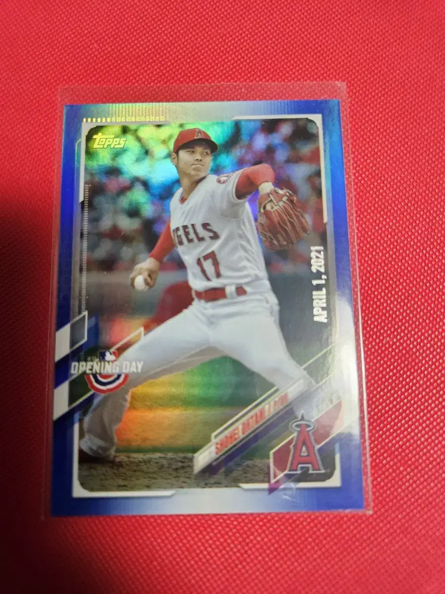 오타니 2021 Topps Blue Foil 카드