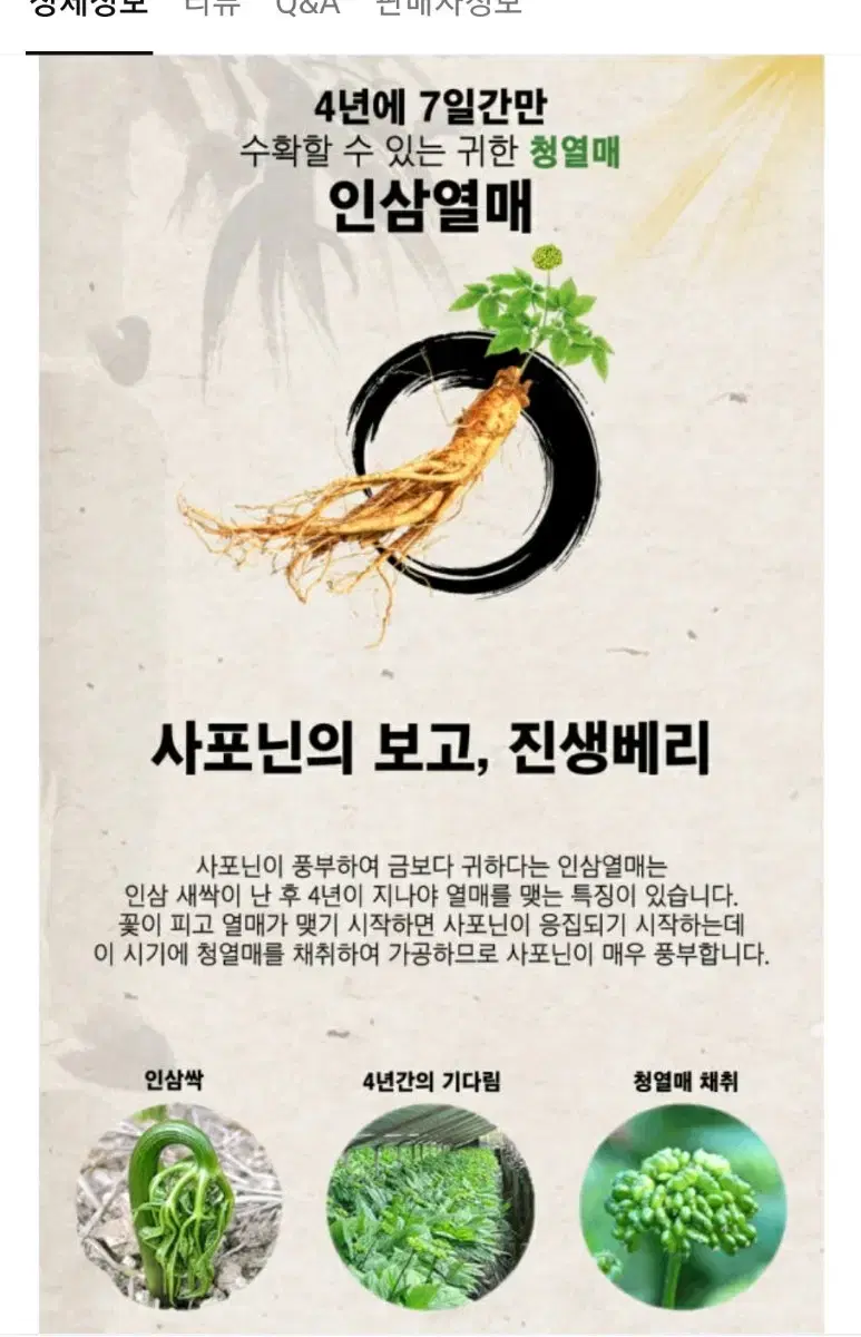 (새상품) 천년수작 진생베리R 인삼열매 사포닌 기력증진