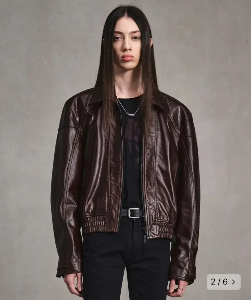 [l mood] leather jacket burnt brown sells