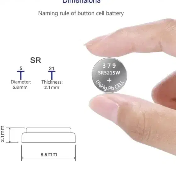 10개 2100 AG0 개 배터리 SR521SW LR521 SR521S