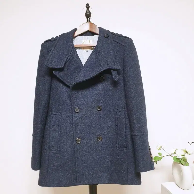 Beanpole Man Lined Quilted Wool Coat