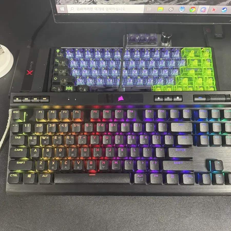 커세어 k70 rgb tkl champion 스피드 은축