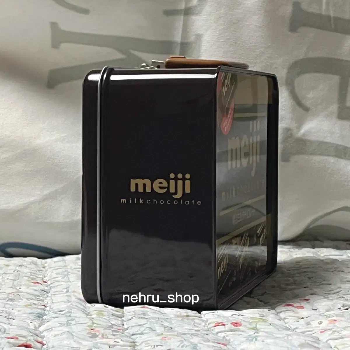 Meiji 밀크 초콜릿 틴케이스 보관함