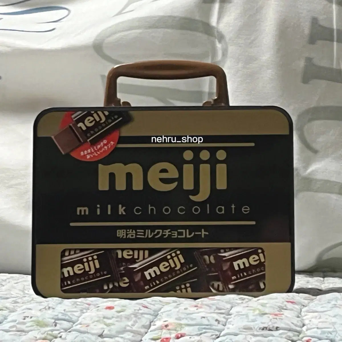 Meiji 밀크 초콜릿 틴케이스 보관함