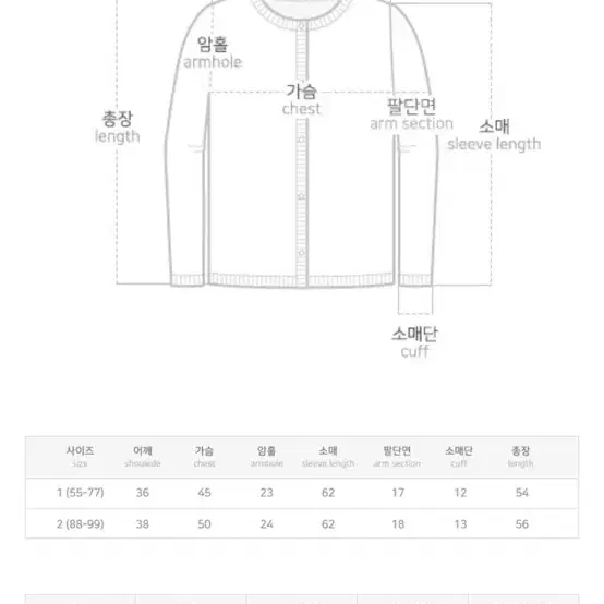 당당걸 크롭가디건 새상품