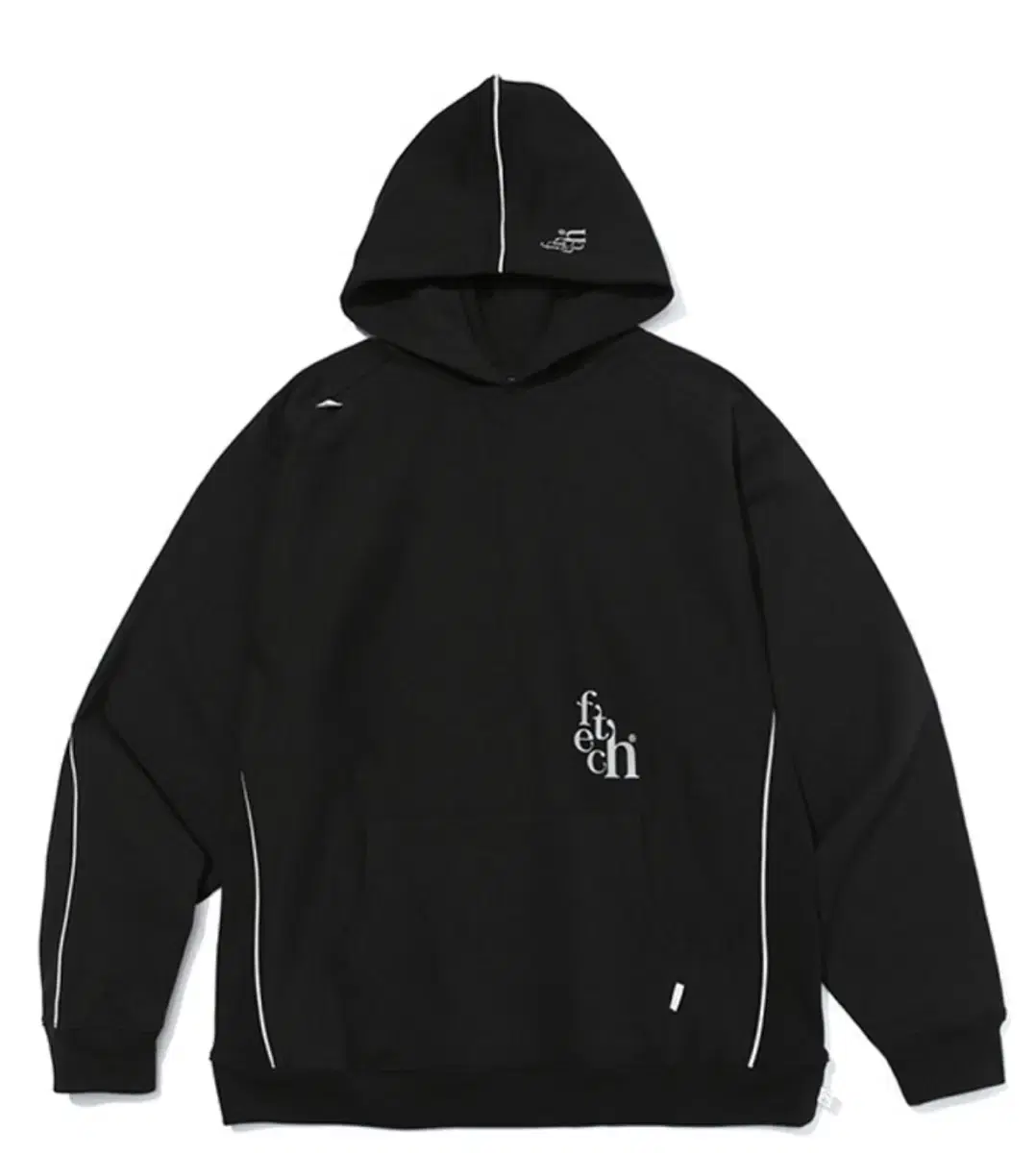 FETCH LINE HOODIE (BLACK) 페치 후드티