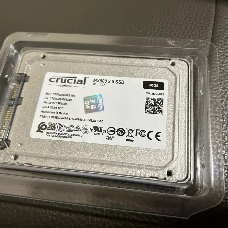 2.5인치 SSD 크루셜 MX500 500GB