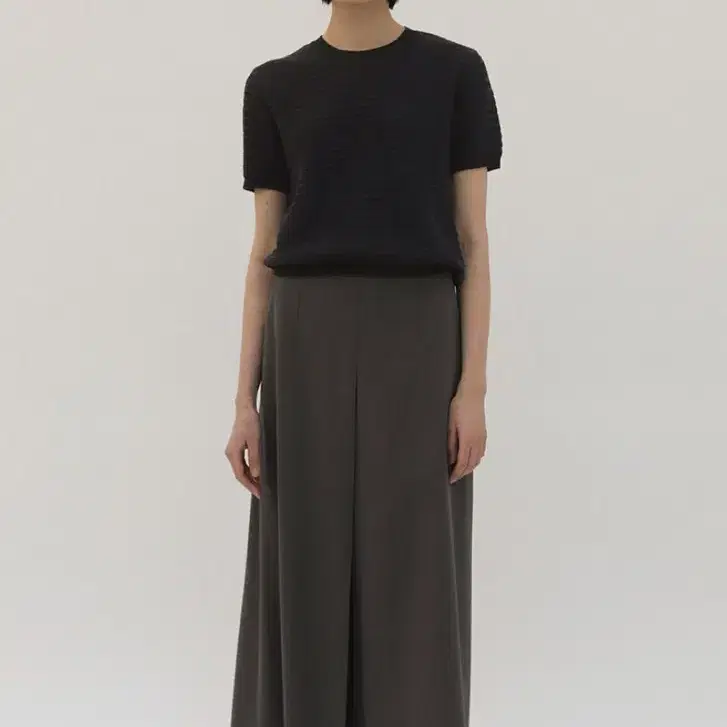 르바 A-Line Maxi Skirt - Charcoal